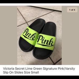 Victoria’s Secret Lime Green Slides Small